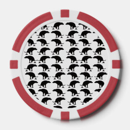 Funny Pooping Dog Pattern Pokerchips