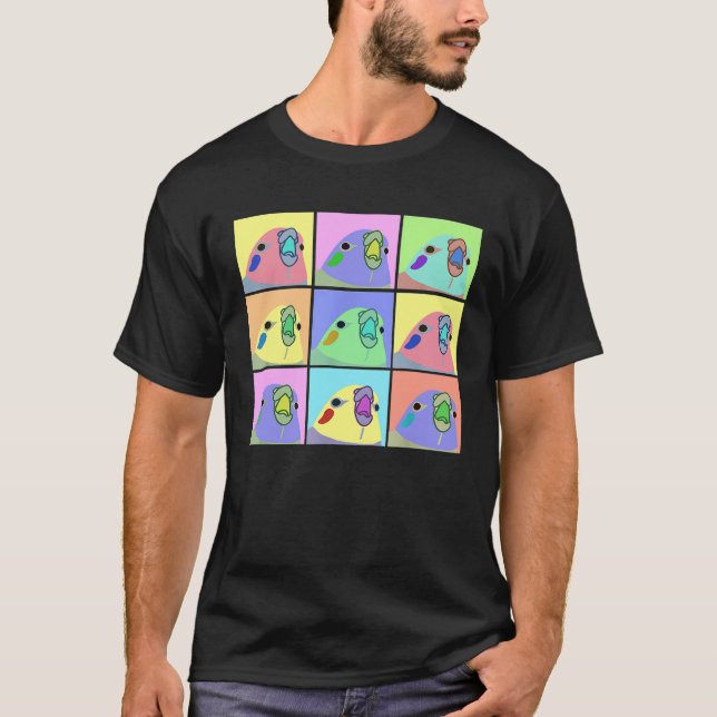 Funny Pop Art Cockatiel Birb Memes Pet Birb Niedli T-Shirt (Vorderseite)