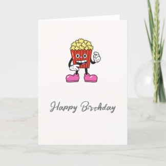 Funny Popcorn Carte d'anniversaire