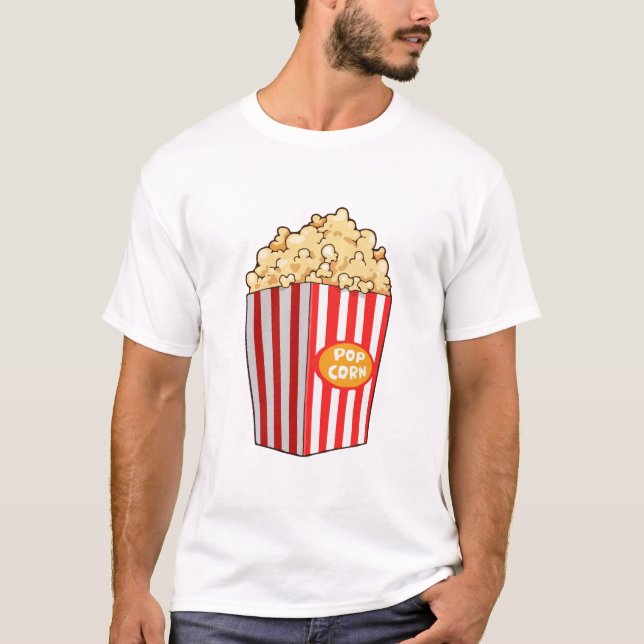 Funny Popcorn, Popcorn Geschenke, Film Lover T-Shirt (Vorderseite)