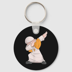 Funny Pope Dabbing Shirt - katholische Geschenke Schlüsselanhänger