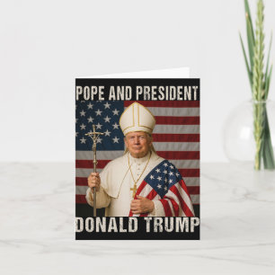 Funny Pope Trump und Präsident Donald Trump Karte