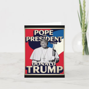 Funny Pope und Präsident Donald Trump1 Karte