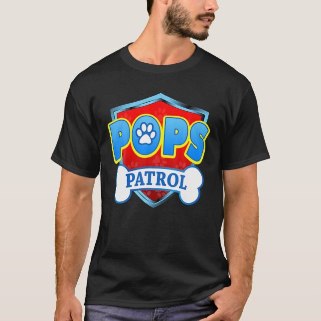 Funny POPS Patrol - Hunde Mama, Vater für Männer F T-Shirt (Vorderseite)