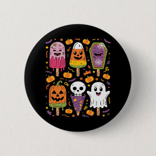 Funny Popsicle Summer Horror Halloween IceCream Su Button