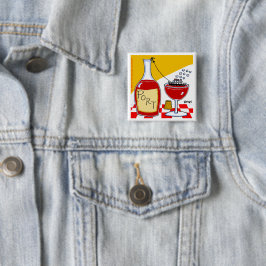 Funny Port Wein Cartoon Bon Voyage Party schmecken Button