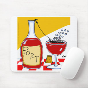 Funny Port Wine Cartoon Mouse Pad Mousepad