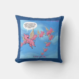 Funny Portland Vegan Pig Throw Kissen