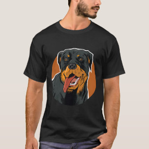 Funny Portrait of Rottweiler Dog Hund Pe T-Shirt
