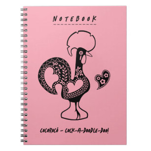Funny portugiesisches Rooster Moderne Silhouette Notizblock
