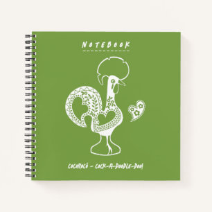 Funny portugiesisches Rooster Moderne Silhouette Notizbuch