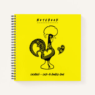 Funny portugiesisches Rooster Moderne Silhouette Notizbuch