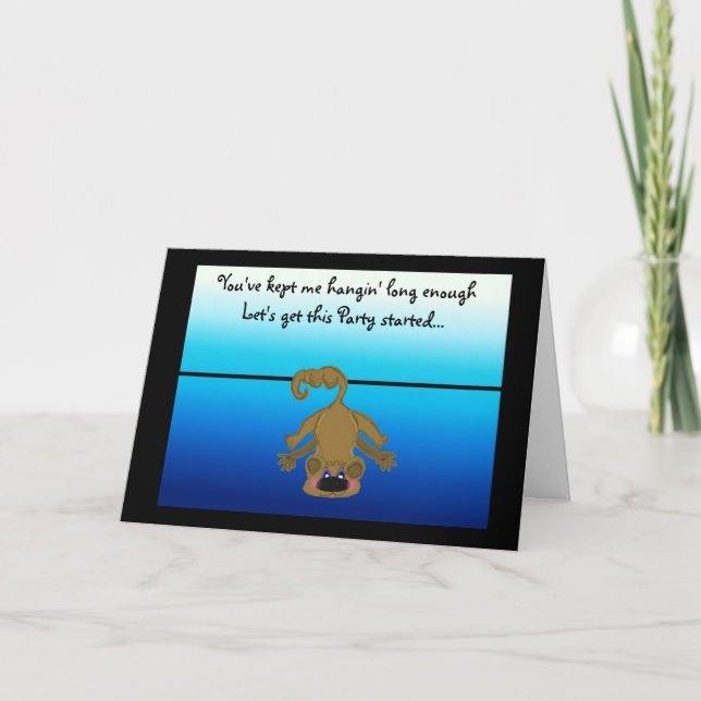 Funny Possum Birthday Karte (Vorderseite)