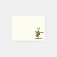 Funny Post it Notes mit Frog Playing Guitar