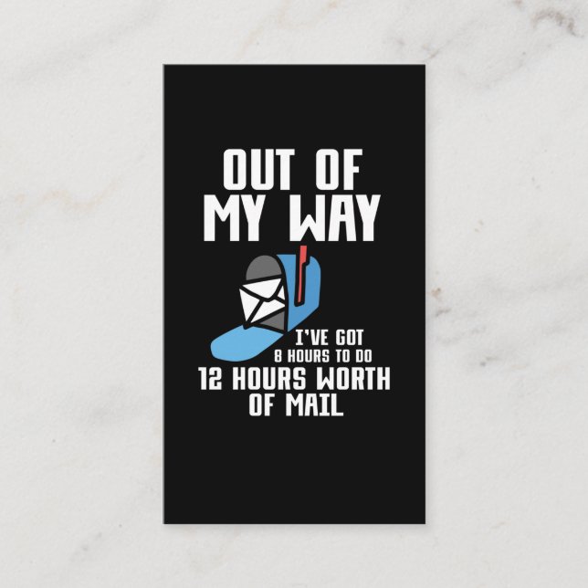 Funny Post Office Worker Mail Carrier Postman Visitenkarte (Vorderseite)