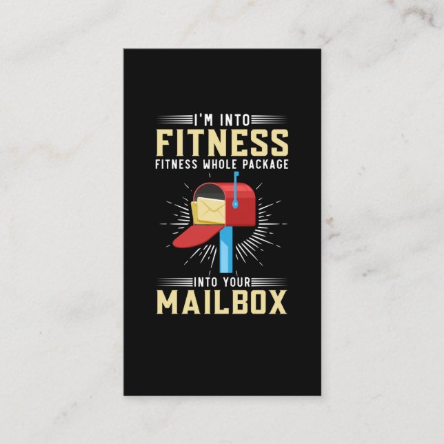 Funny Postal Fitness Postman Visitenkarte (Vorderseite)