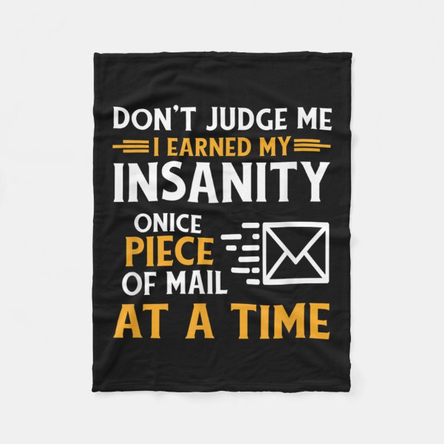 Funny Postal Mail Carrier Kurier Quote Fleecedecke (Vorderseite)