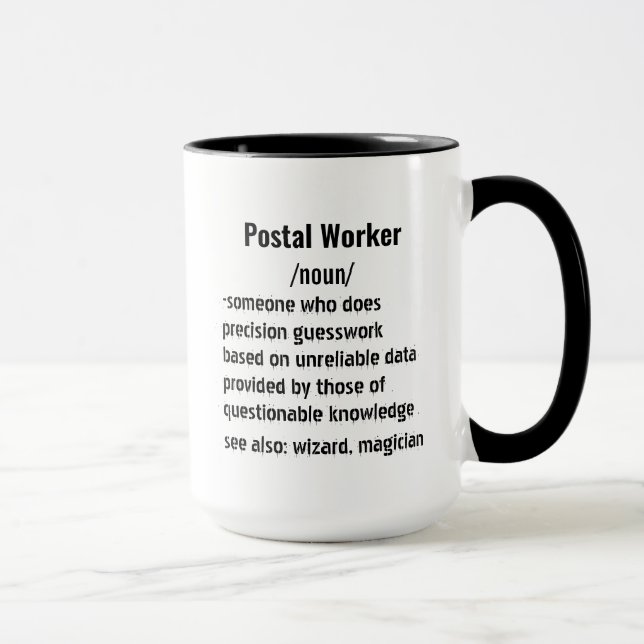 Funny Postal Worker Definition Geschenke für Fraue Tasse (Rechts)