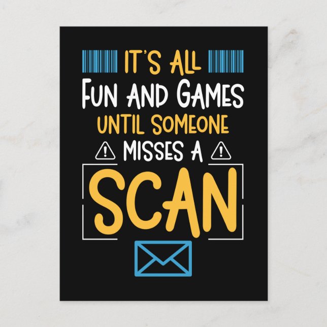 Funny Postal Worker Mailman Postkarte (Vorderseite)