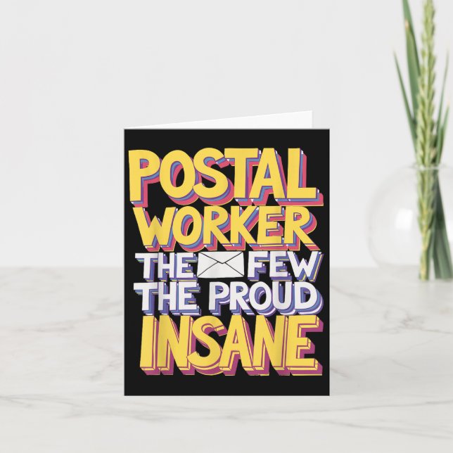 Funny Postal Worker Quote Meme Design Karte (Vorderseite)
