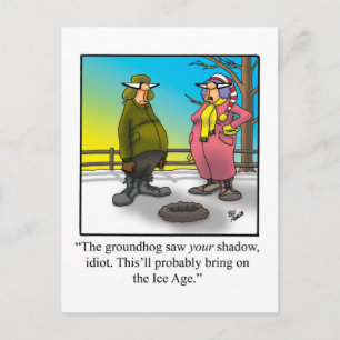 Funny Postcard Groundhog Day Postkarte