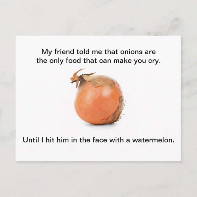 Funny Postcard - "Mein Freund hat mir das Zeug ges Postkarte (Vorderseite)