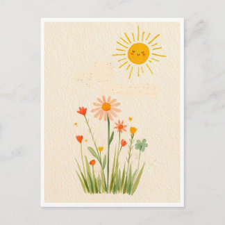 Funny postcard. Summer day Postkarte