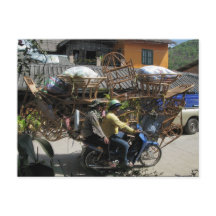 Funny Postcard Wird Heavy Load