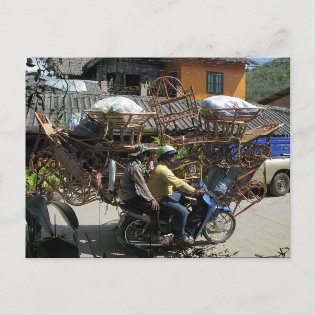 Funny Postcard Wird Heavy Load Postkarte (Vorderseite)
