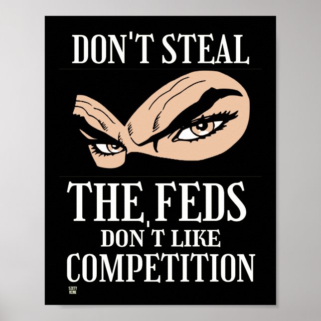 funny poster "DON'T STEAL...4"  (Vorne)
