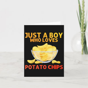 Funny Potato Chips Kunst für Männer Jungen Kinder  Karte