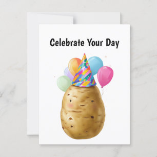 Funny Potato Geburtstagsgeschenk Kartoffel Postkarte