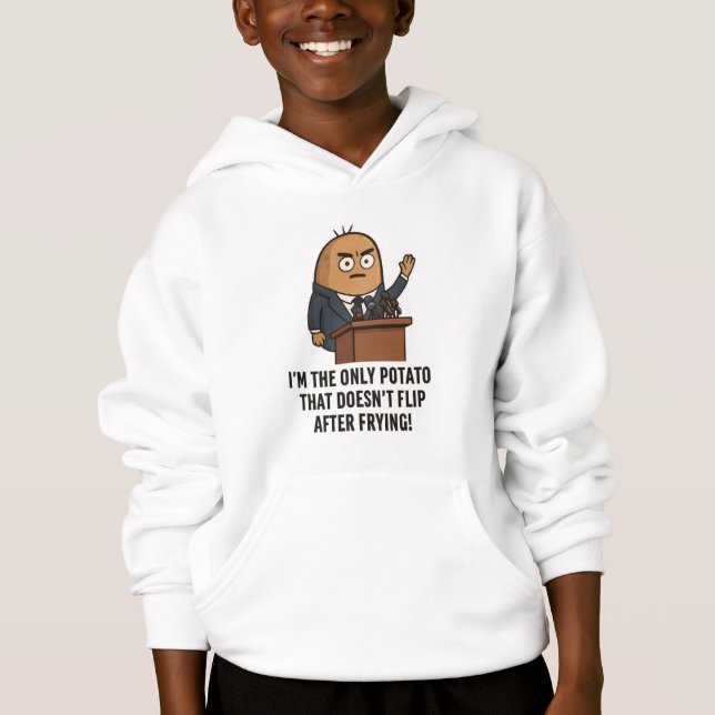 "Funny Potato Press Conference – Political Humor C Hoodie (Vorderseite)