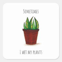 Funny Potted Pflanze Sticker