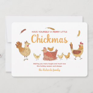 Funny Poulet de Noël Photo Carte de vacances