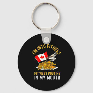Funny Poutine Routine Im Fitness Canadien Schlüsselanhänger