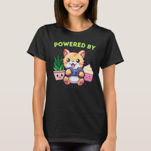 Funny Powered by Cats Cupcakes Pflanze Videospiele T-Shirt