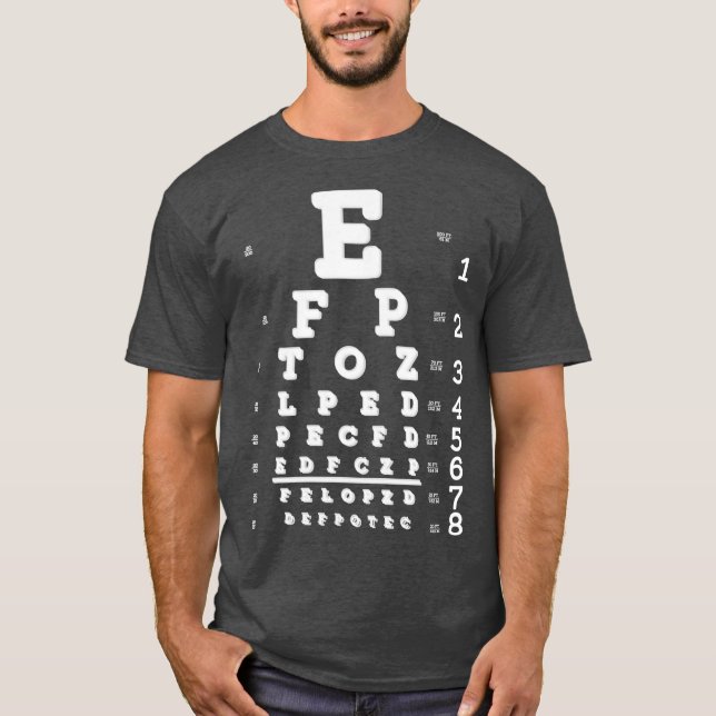 Funny Prank Blake Eye Chart Extest T-Shirt (Vorderseite)