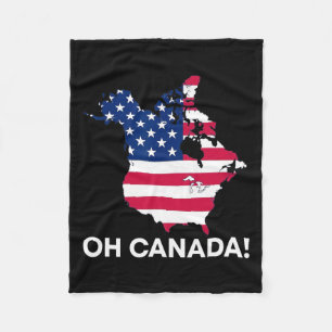 Funny Präsident Donald Trump Oh Kanada USA Amerika Fleecedecke