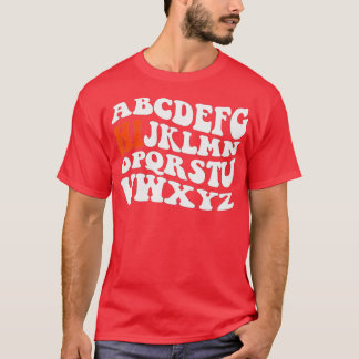 Funny Pre K Kindergarten Hi Alphabet Zurück zum Sc T-Shirt