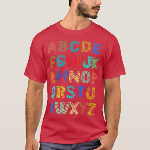 Funny Pre K Kindergarten Hi Alphabet Zurück zum Sc T-Shirt
