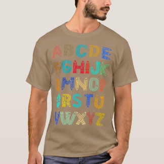 Funny Pre K Kindergarten Hi Alphabet Zurück zum Sc T-Shirt