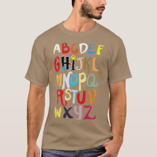 Funny Pre K Kindergarten Hi Alphabet Zurück zum Sc T-Shirt