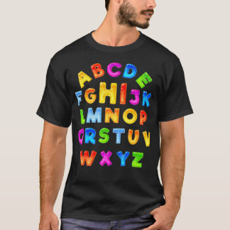 Funny Pre K Kindergarten Hi Alphabet Zurück zum Sc T-Shirt