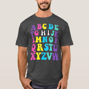 Funny Pre K Kindergarten Hi Alphabet Zurück zum Sc T-Shirt