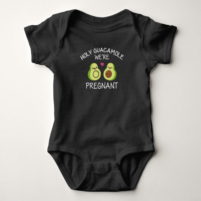 Funny Pregnancy Ankündigung Avocado Joke Baby Strampler (Vorderseite)