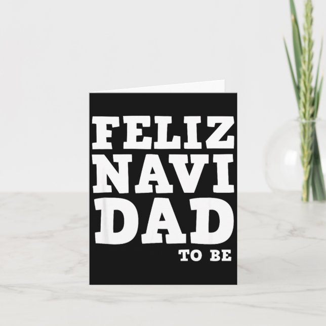 Funny Pregnancy Feliz Navi Dad To Be Christmas  Karte (Vorderseite)