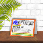 Funny Prescription Label Happy Birthday Gruß Karte<br><div class="desc">Niedliche Geburtstag Grußkarte mit einem vollständig angepassten Vorlagenfeld auf der Vorderseite,  damit Sie es ganz einzigartig machen können. Die Karte ist für Ihre persönliche Nachricht innen leer.</div>