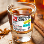 Funny Prescription Whiskey Benutzerdefinierte Warn Schnapsglas<br><div class="desc">Dieses Design kann in dem Bereich personalisiert werden, der durch das Ändern des Fotos und/oder Textes zur Verfügung gestellt wird. Sie können auch angepasst werden, indem Sie auf Vorlage personalisieren klicken und dann auf die Schaltfläche klicken, um weitere Optionen anzupassen, um die Hintergrundfarbe zu löschen oder zu ändern, Text hinzuzufügen,...</div>