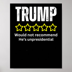 Funny Presidential Bad Review Trump nicht empfohle Poster